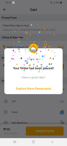 OrderWale:Online Food Delivery Screen 3