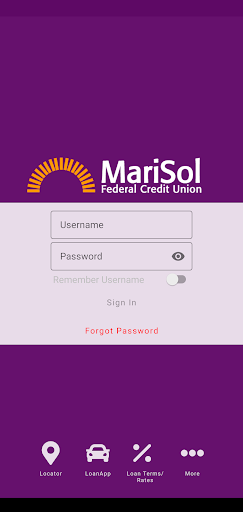 Android application MariSol FCU screenshort