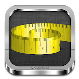 Tape measure: cm, inch icon