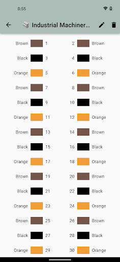 Circuit Wiring Colors Screen 2