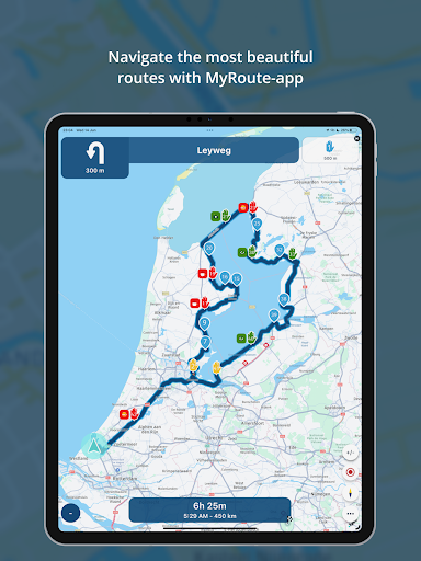 Screenshot of MyRoute-app
