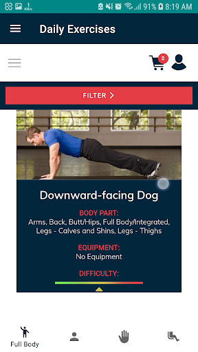 Daily Exercises Home Workout Screen 2