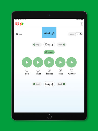 Screenshot of DK 5 Words