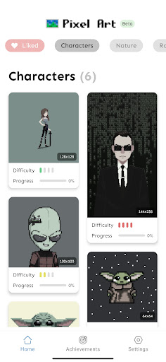 Android application Pixel Art screenshort