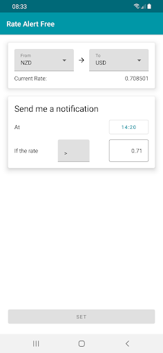 Currency Exchange Rate Alert Screen 2