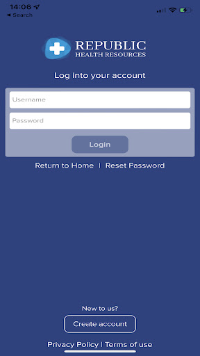 Android application Republic Health Resources screenshort