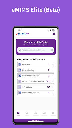 Android application eMIMS Elite screenshort