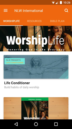 Android application Next Level Worship App screenshort