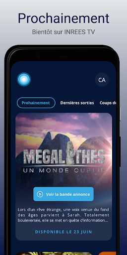 Android application Inexploré TV screenshort