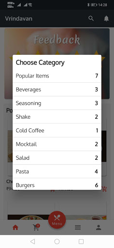 Pizza Olive - Online Order Screen 2