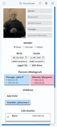 EZ Genealogy Screen 2