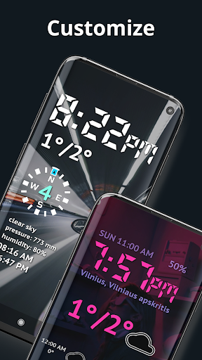 Weather Night Dock with clock Screenshot 1 - AppWisp.com