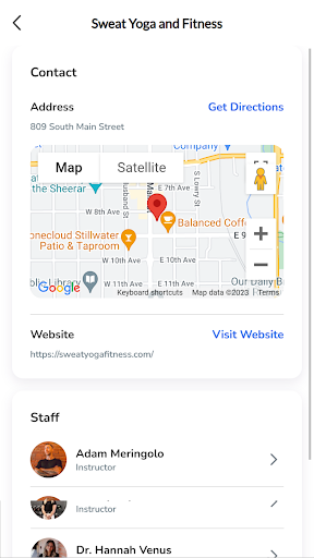 Android application Sweat Yoga and Fitness screenshort