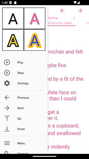 Android application zBook: The Thirty-nine Steps screenshort
