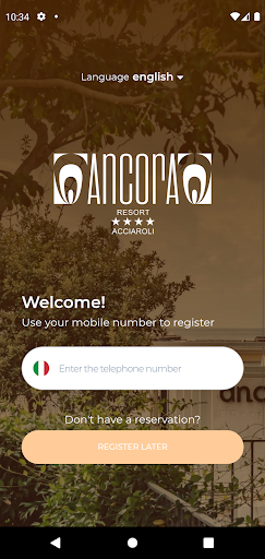 Android application Ancora Resort screenshort