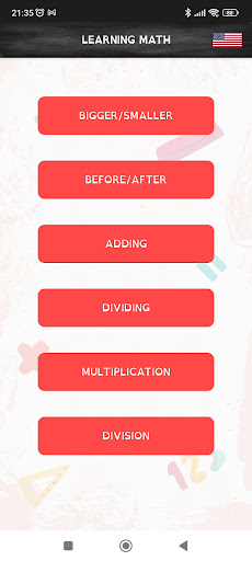 Android application Learn Math screenshort