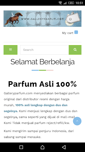 Android application Gallery parfum screenshort