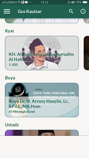 Android application Gus Kautsar : Ceramah Offline screenshort