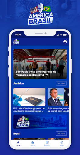 Android application Rádio America Brasil screenshort