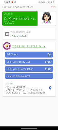 KISHORE HOSPITALS Screen 2