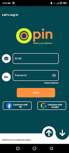 Android application Oopin screenshort