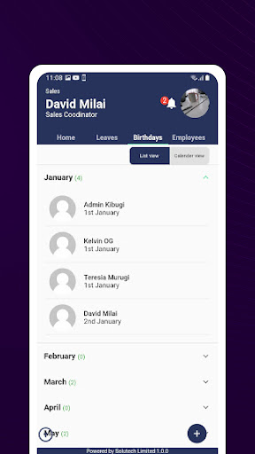 Android application KaziTime screenshort
