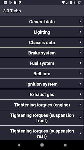 TechApp for Porsche Screen 3