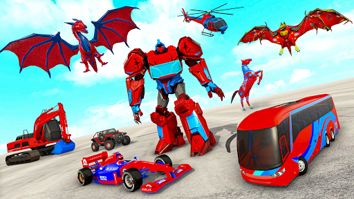 Multi Robot Car Transform Bat: Bus Robot Games 1.4 Screenshots 13