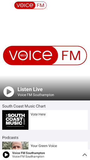 Android application VOICE FM SOUTHAMPTON screenshort