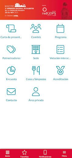 Android application 2º Congreso redGDPS screenshort