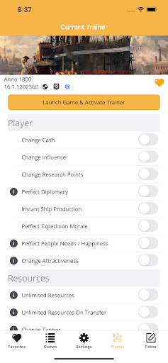 Android application Cheat Happens Aurora Mobile screenshort