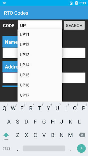 RTO Directory Screen 2