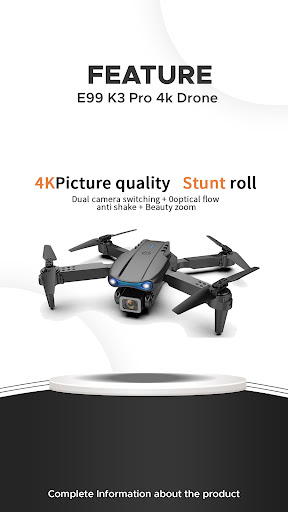 E99 K3 Pro Drone App Guide Screen 2