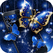 Shiny Blue Butterfly Theme  Icon