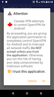 screenshot of Canada VPN -Plugin for OpenVPN