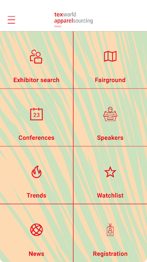 Android application Texworld ApparelSourcing Paris screenshort
