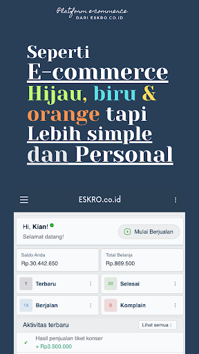 ESKRO: Jual Beli secara Aman Screen 2