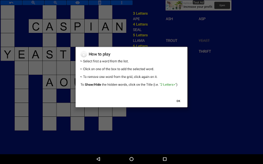Fill it ins word puzzles - free crosswords screenshots 13