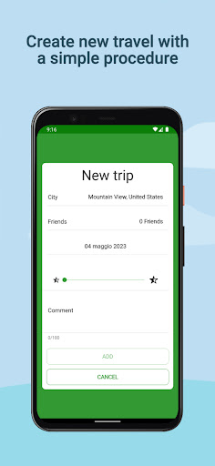 Android application TravelBook screenshort