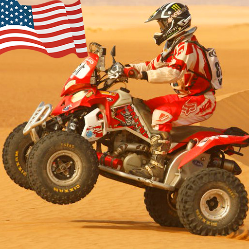 Motocross dirt sport quad bike logo