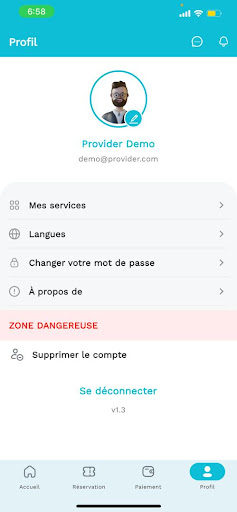 Android application DepannPro screenshort