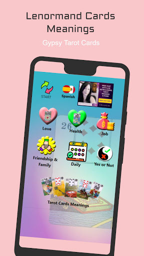 Android application Lenormand or Gypsy Cartomancy screenshort