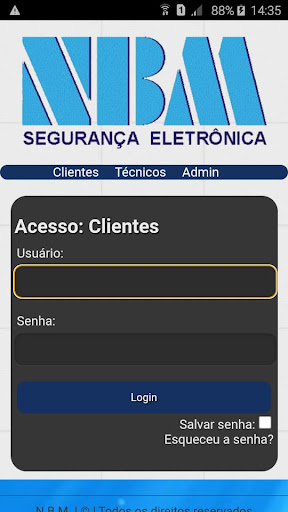 Android application NBM Serviços Seg. Eletrônica screenshort