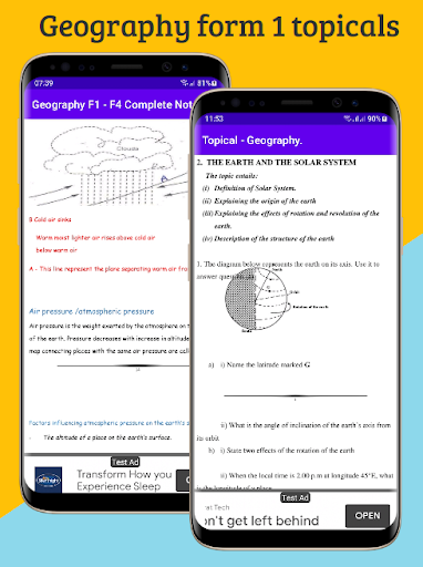 Android application Geography; topical and answers screenshort