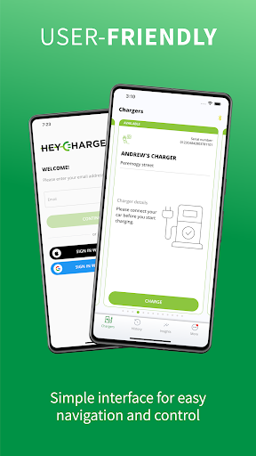 Android application HeyCharge screenshort
