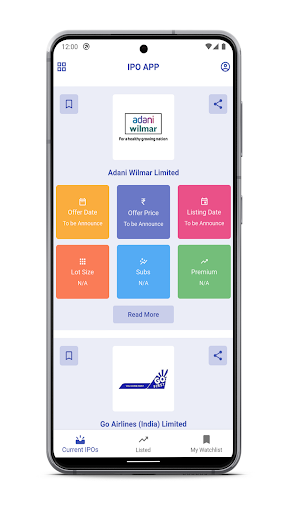 IPO Details Guide and Alerts Screen 2