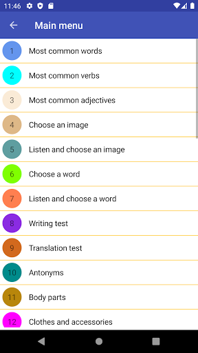 Learn Portuguese phrases Screen 2