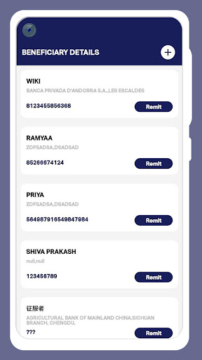 Haratan Remittance Screen 3