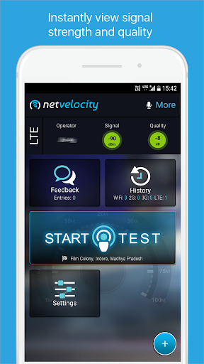 Android application NetVelocity screenshort
