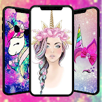 Cover Image of Download Unicorn wallpaper: cute, glitter, kawaii unicorn. 1.0.0 APK